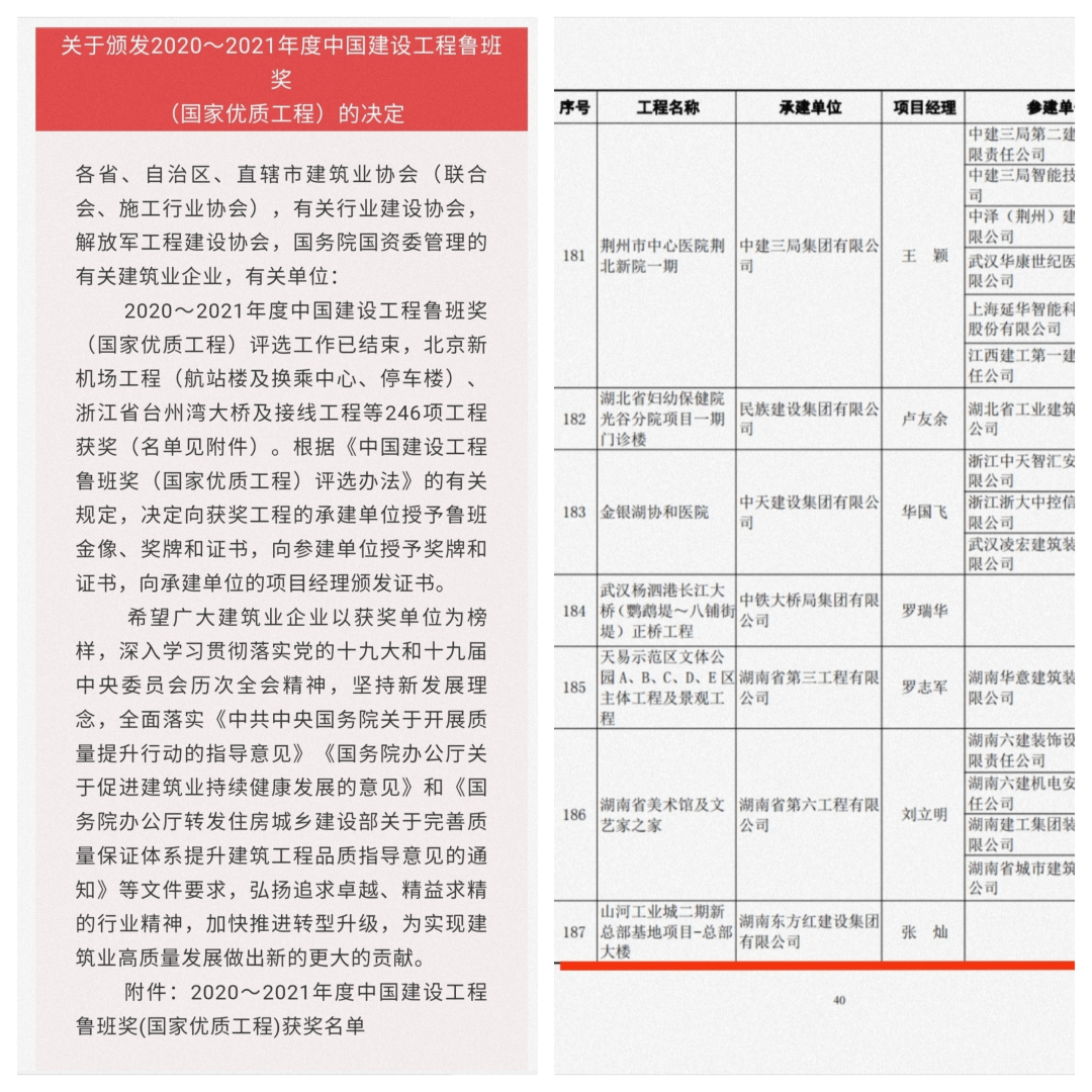 喜提“魯班獎”，山河智能總部大樓有“顏”更有“才”