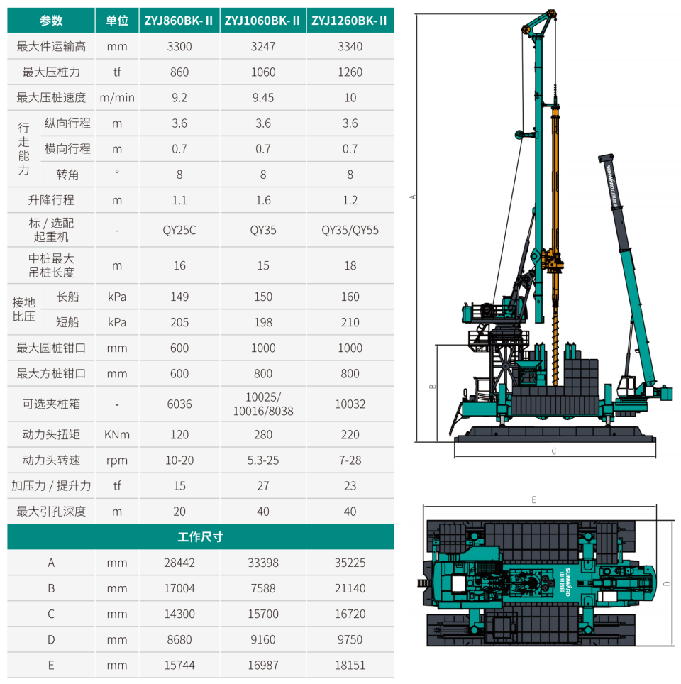 ZYJ1060BK-II 引孔式靜力壓樁機